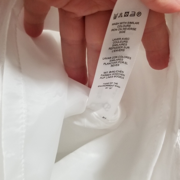 NWT ASOS 🇬🇧 White A-line mini skirt scalloped hem - Picture 6 of 7